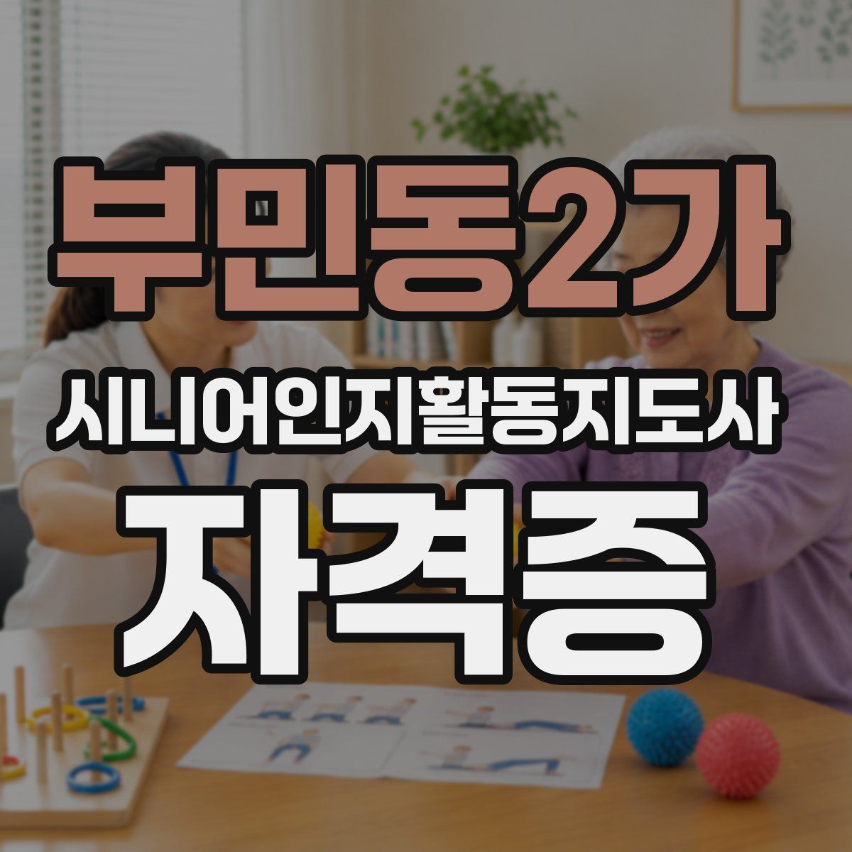 부민동2가 시니어인지활동지도사 자격증