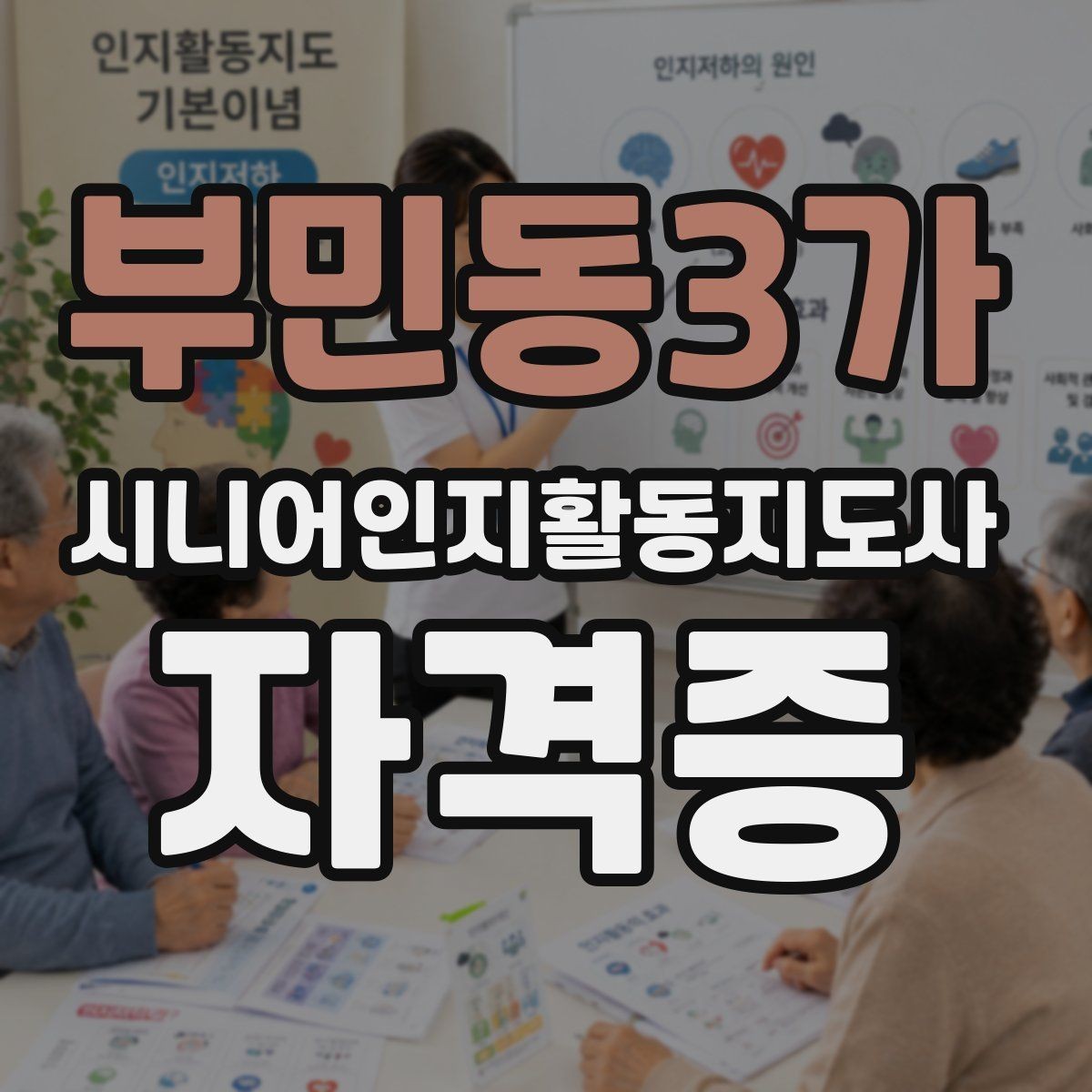 부민동3가 시니어인지활동지도사 자격증 오프라인 수업 선택 기준