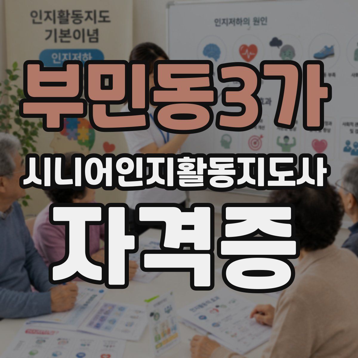 부민동3가 시니어인지활동지도사 자격증
