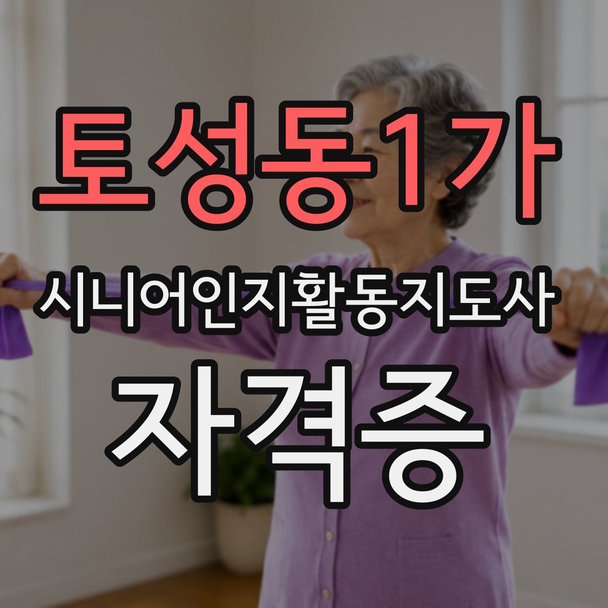 토성동1가 시니어인지활동지도사 자격증