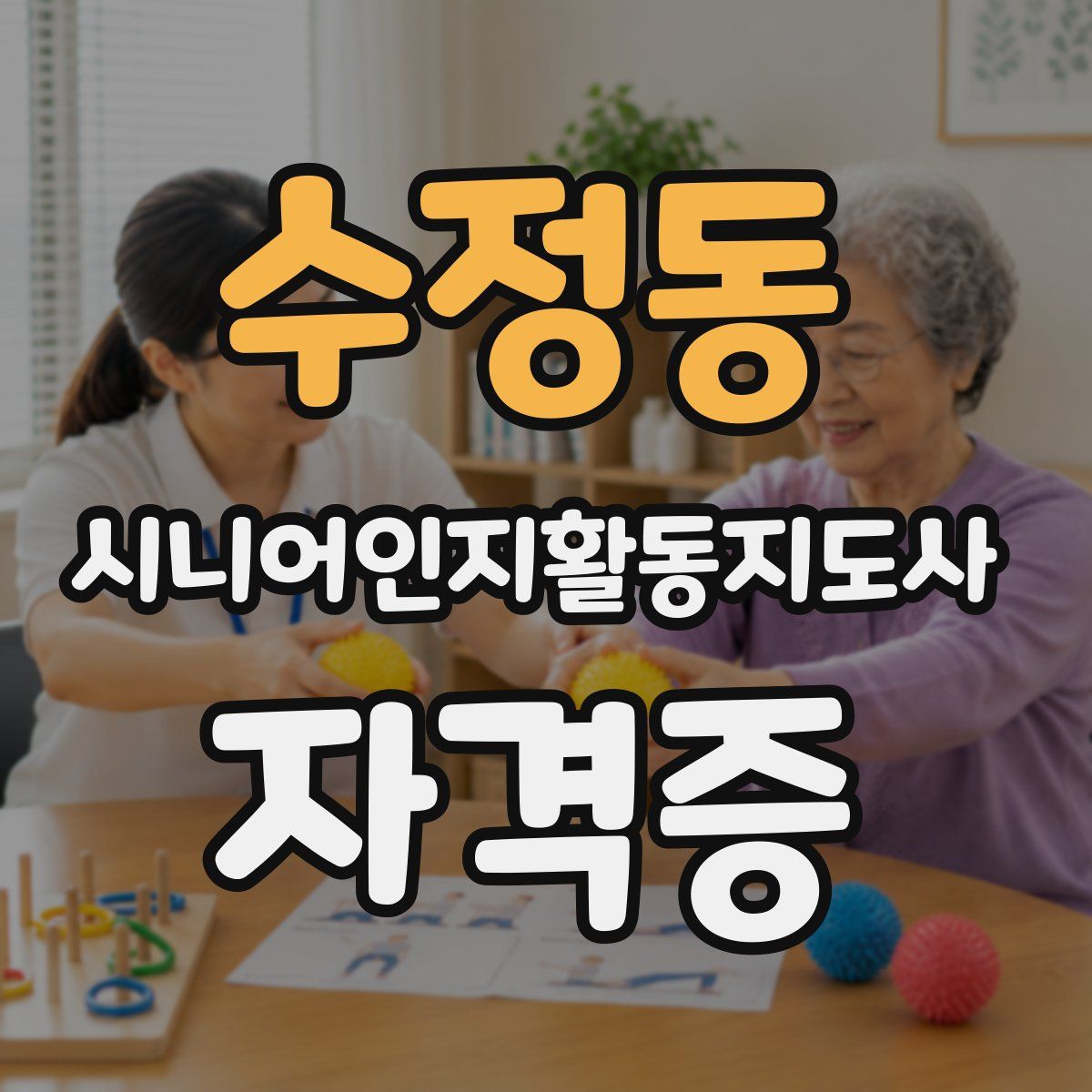 수정동 시니어인지활동지도사 자격증