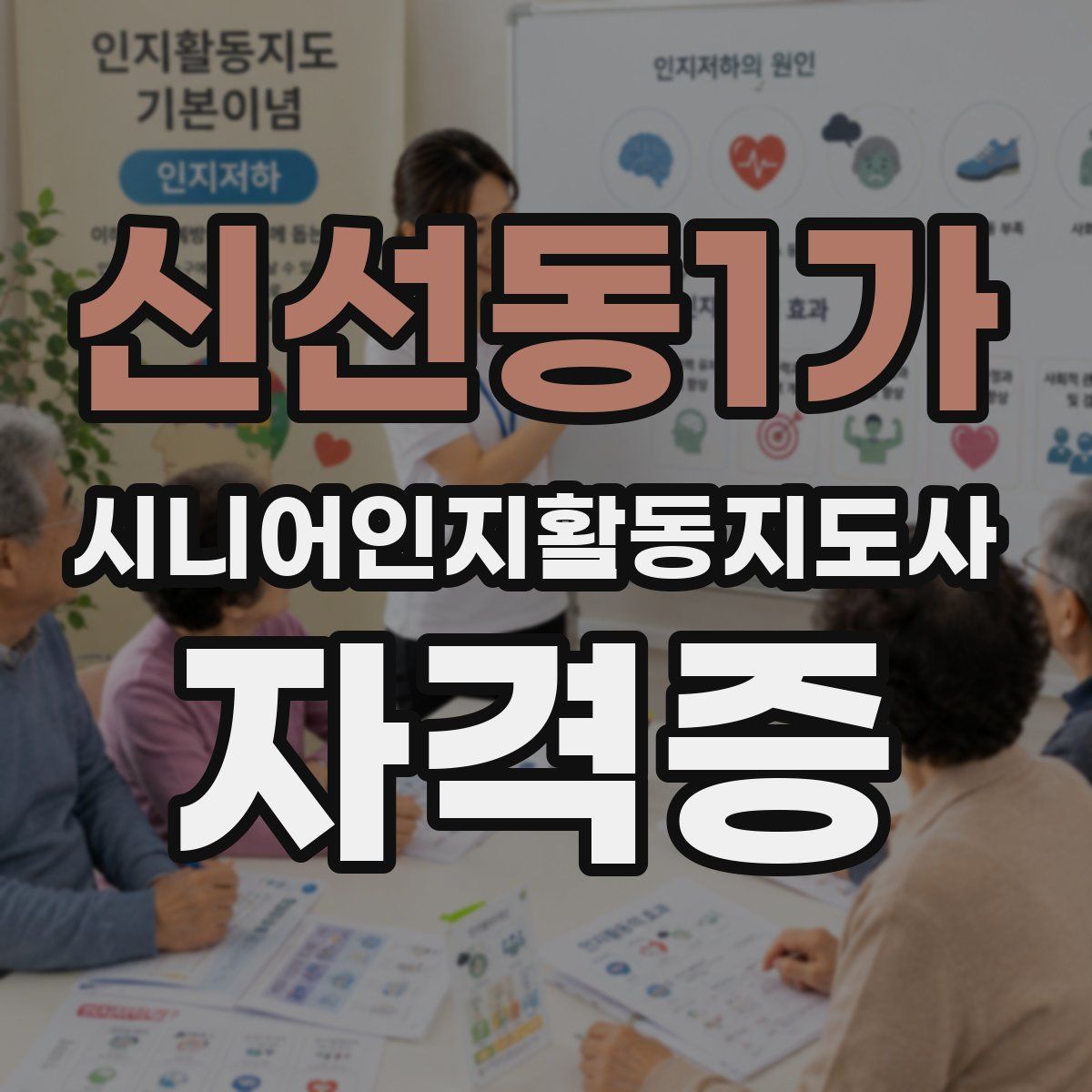 신선동1가 시니어인지활동지도사 자격증