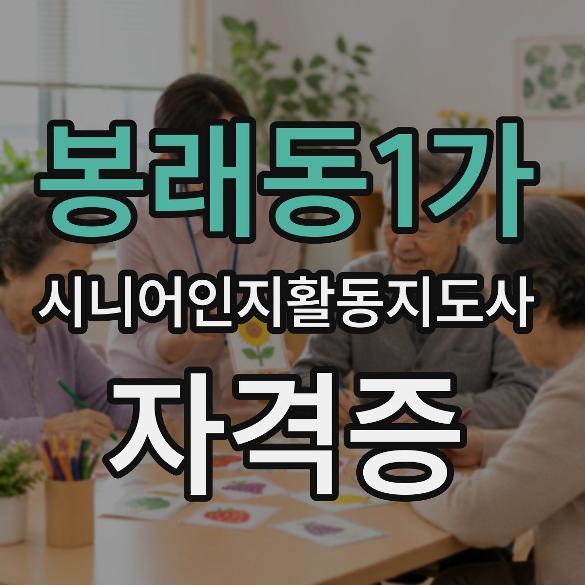 봉래동1가 시니어인지활동지도사 자격증