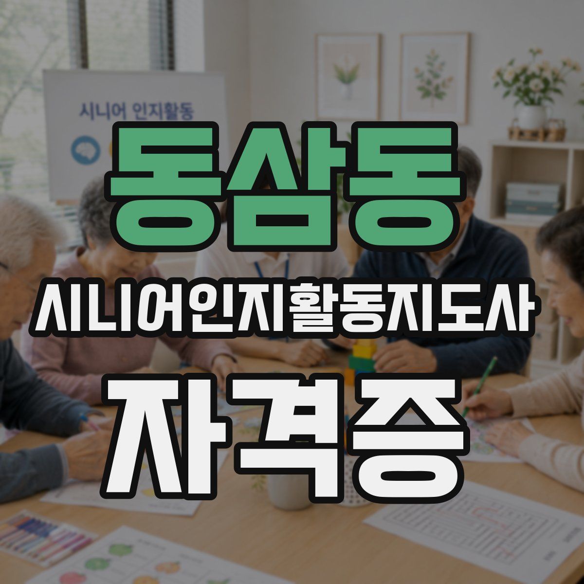동삼동 시니어인지활동지도사 자격증