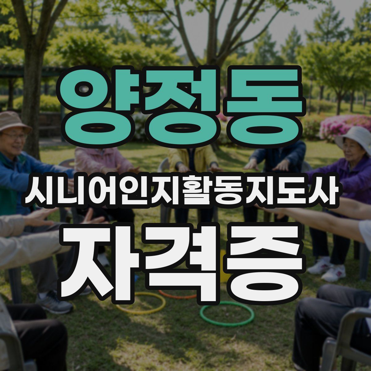 양정동 시니어인지활동지도사 자격증