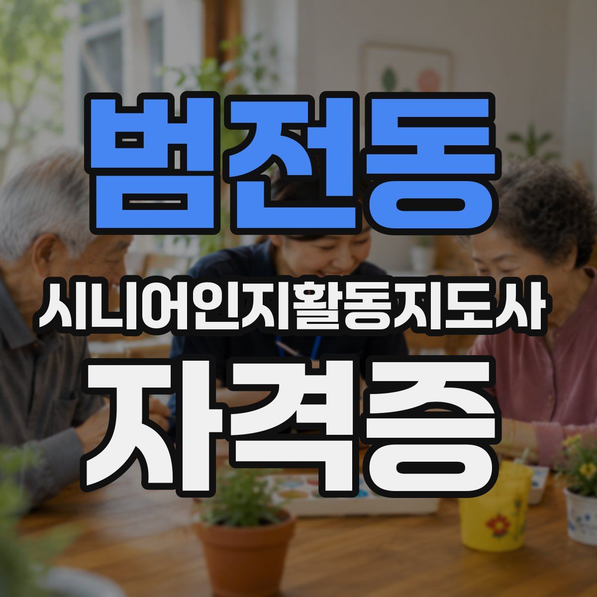 범전동 시니어인지활동지도사 자격증