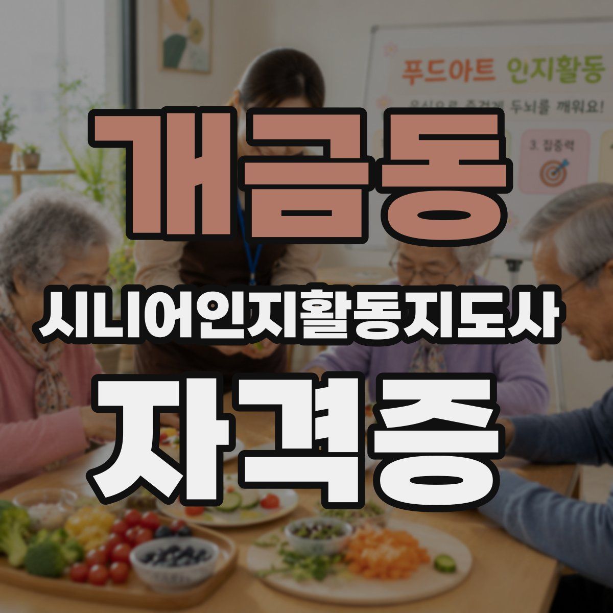 개금동 시니어인지활동지도사 자격증