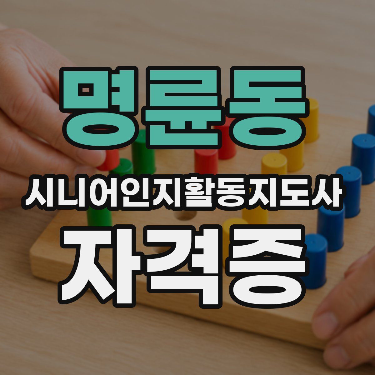 명륜동 시니어인지활동지도사 자격증