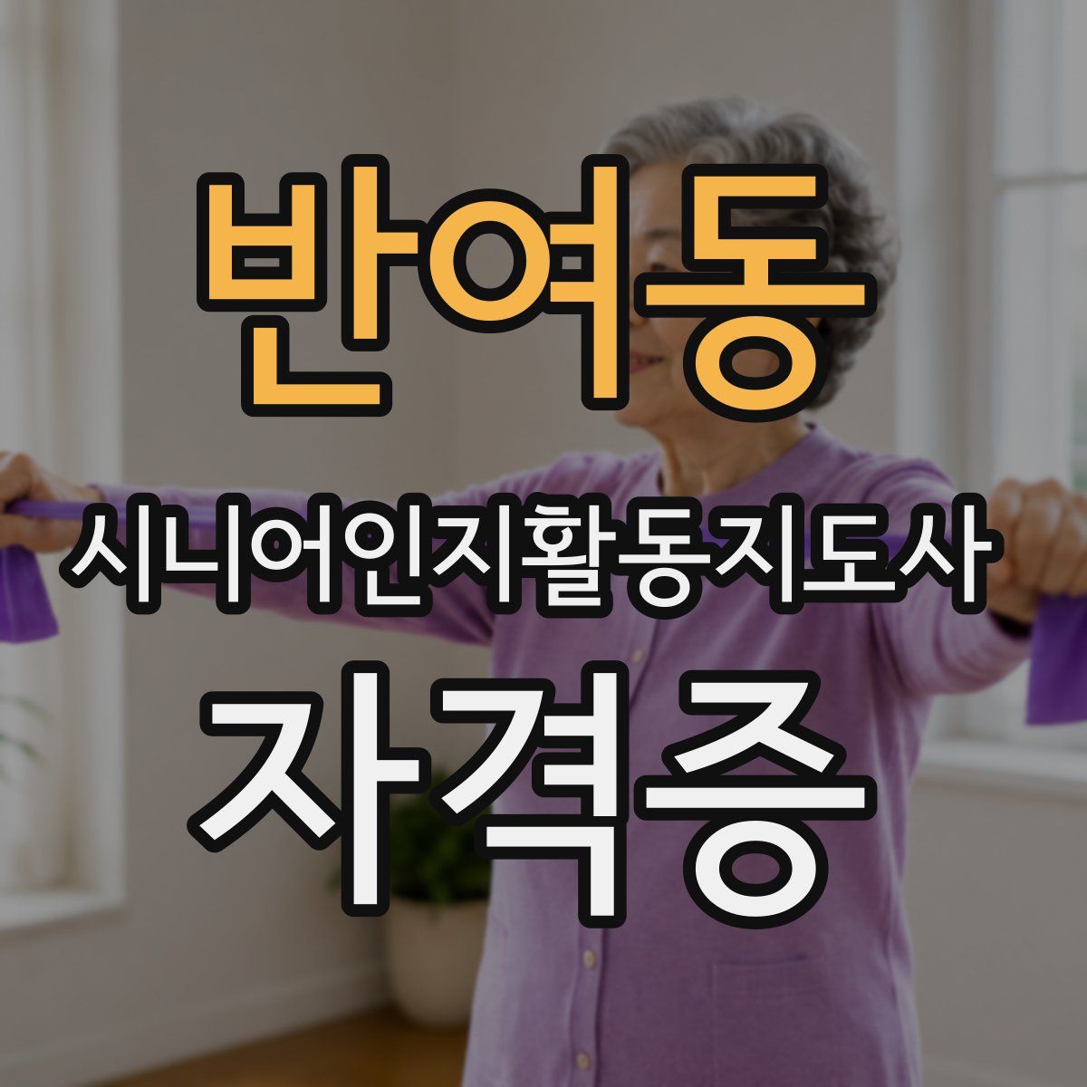 반여동 시니어인지활동지도사 자격증