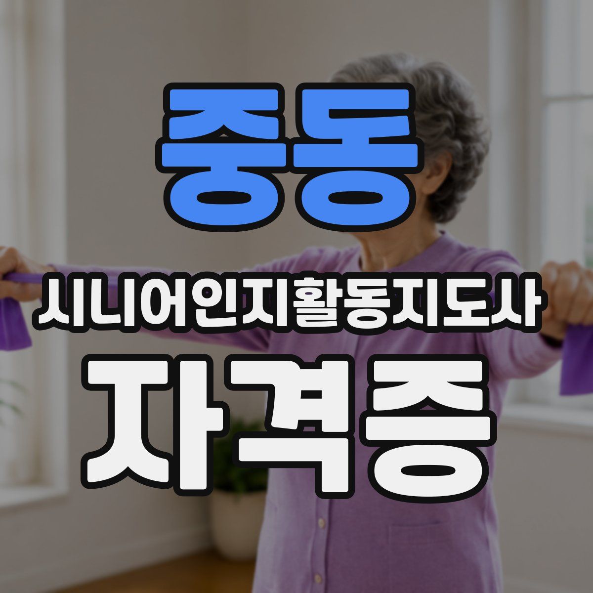 중동 시니어인지활동지도사 자격증