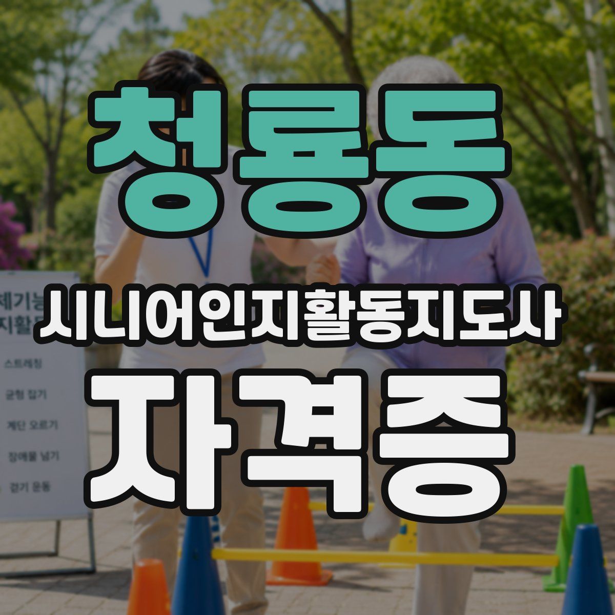 청룡동 시니어인지활동지도사 자격증
