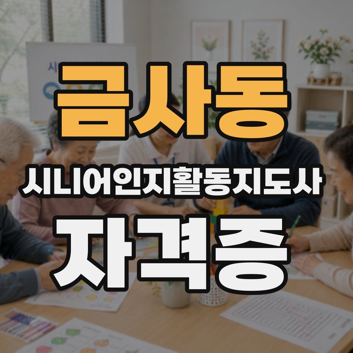 금사동 시니어인지활동지도사 자격증