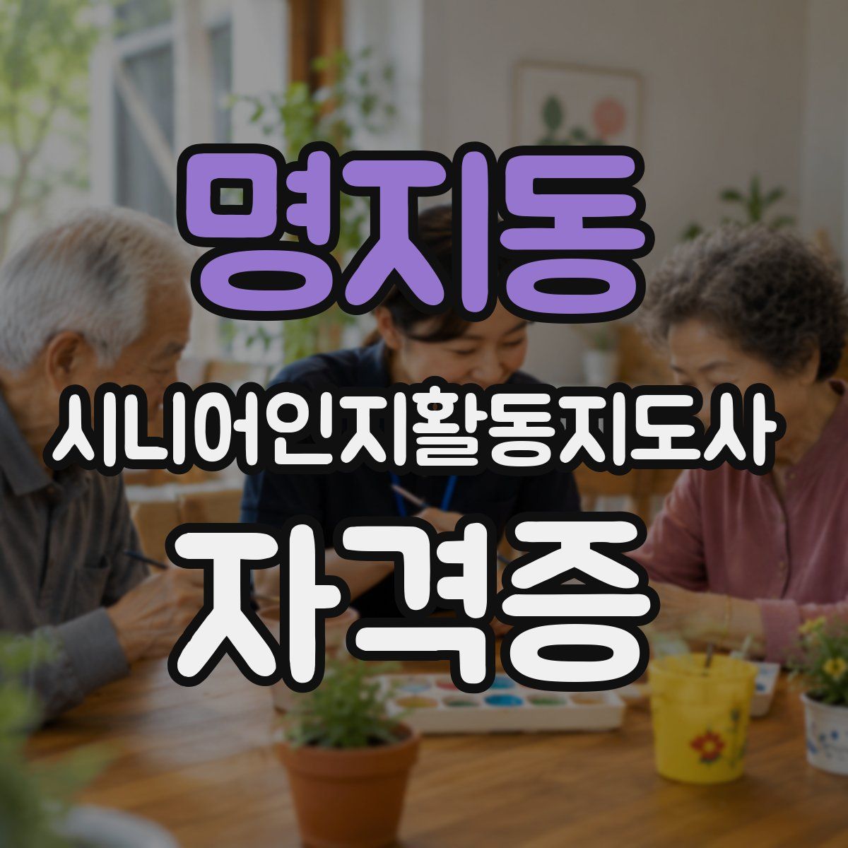 명지동 시니어인지활동지도사 자격증