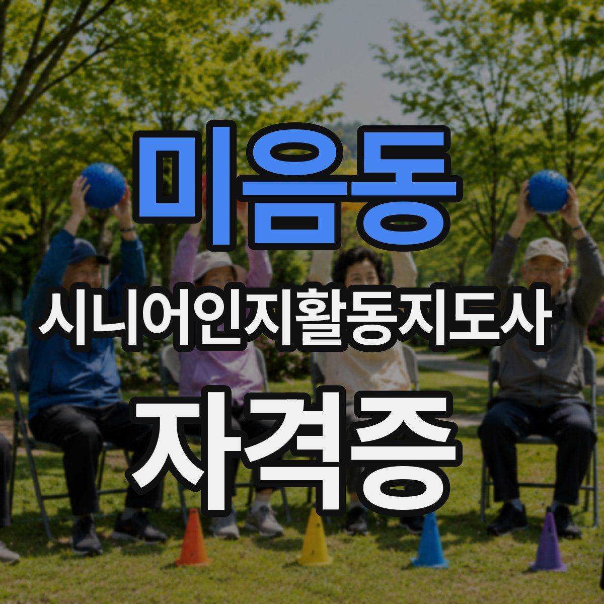 미음동 시니어인지활동지도사 자격증