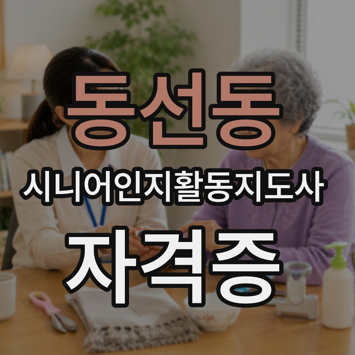 동선동 시니어인지활동지도사 자격증