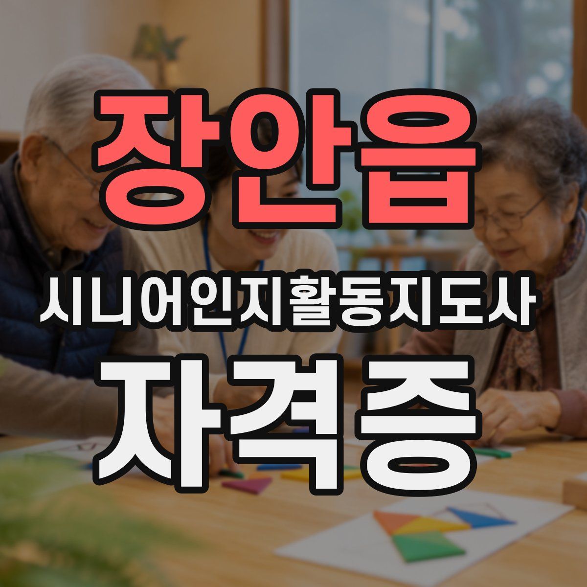 장안읍 시니어인지활동지도사 자격증