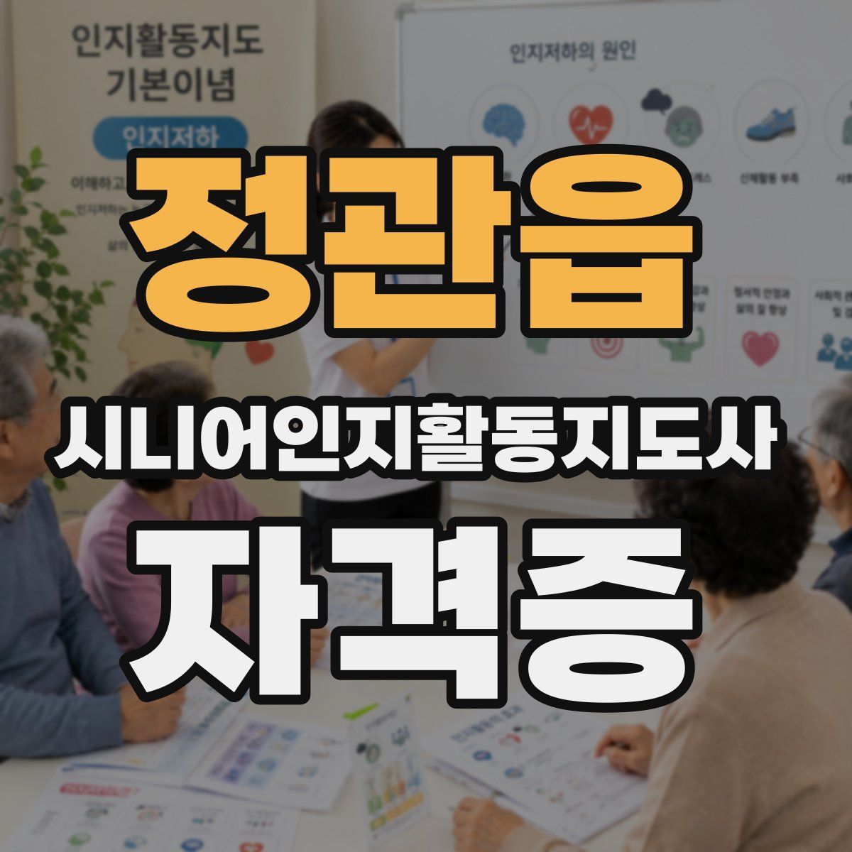 정관읍 시니어인지활동지도사 자격증