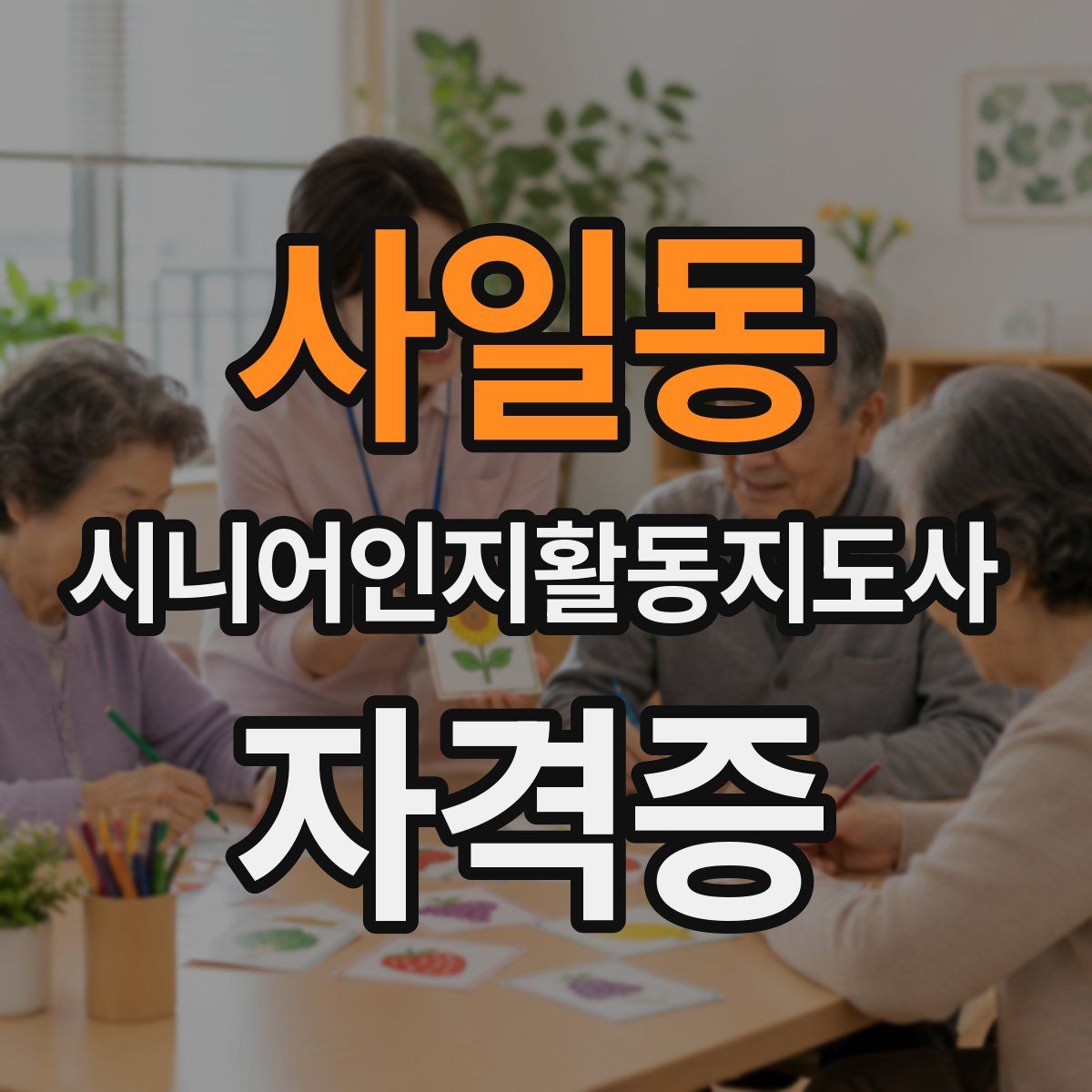 사일동 시니어인지활동지도사 자격증