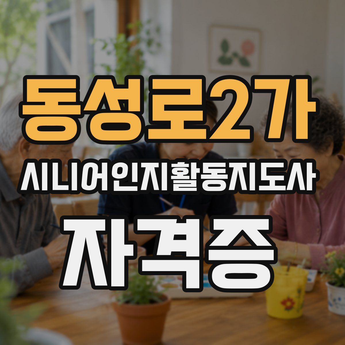 동성로2가 시니어인지활동지도사 자격증