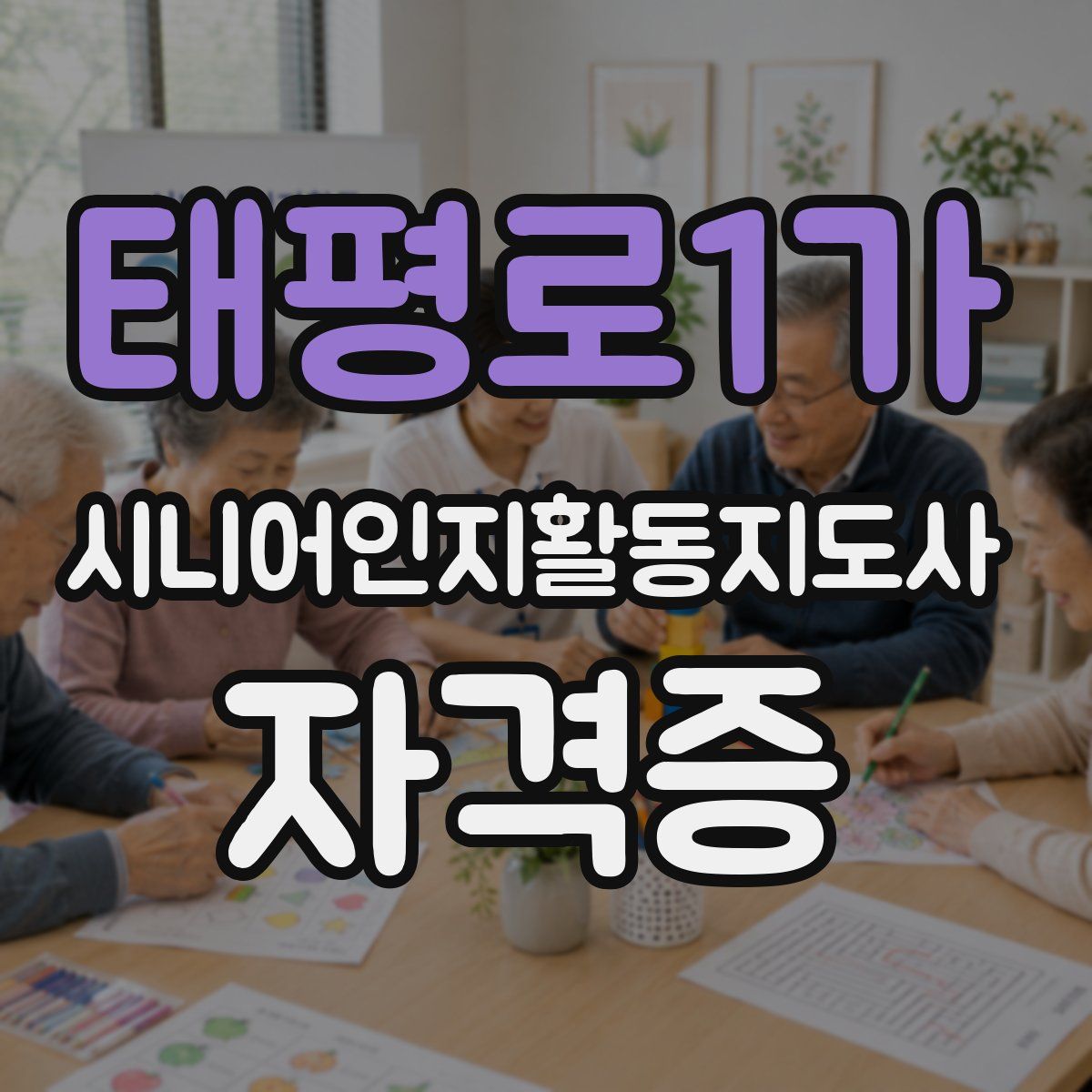 태평로1가 시니어인지활동지도사 자격증