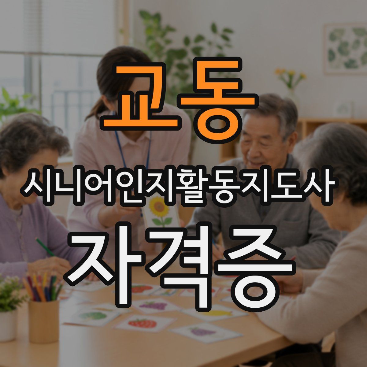 교동 시니어인지활동지도사 자격증