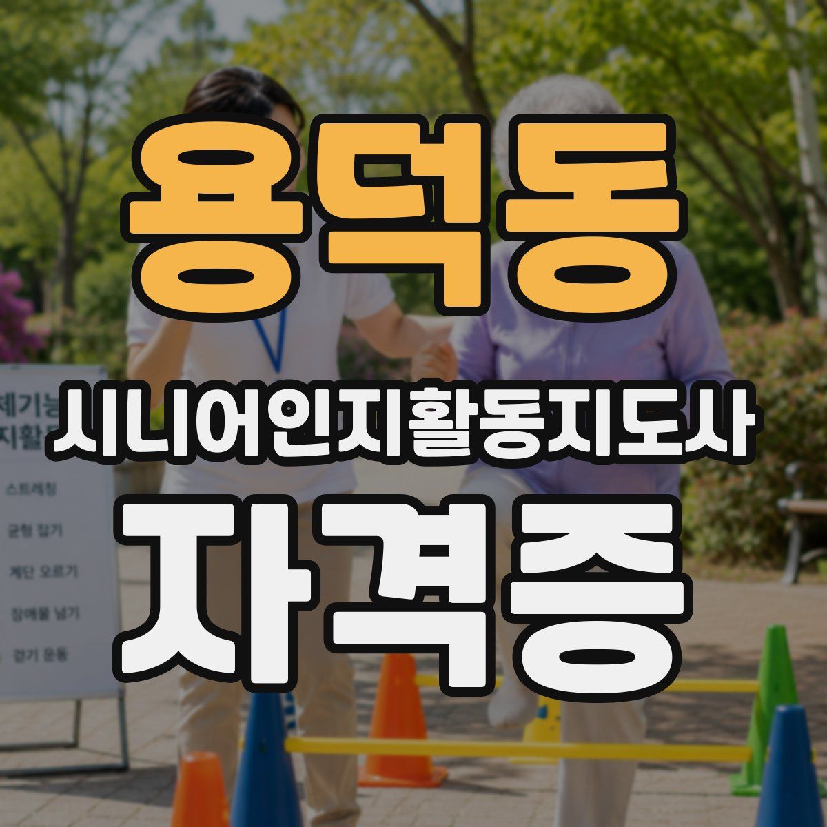 용덕동 시니어인지활동지도사 자격증