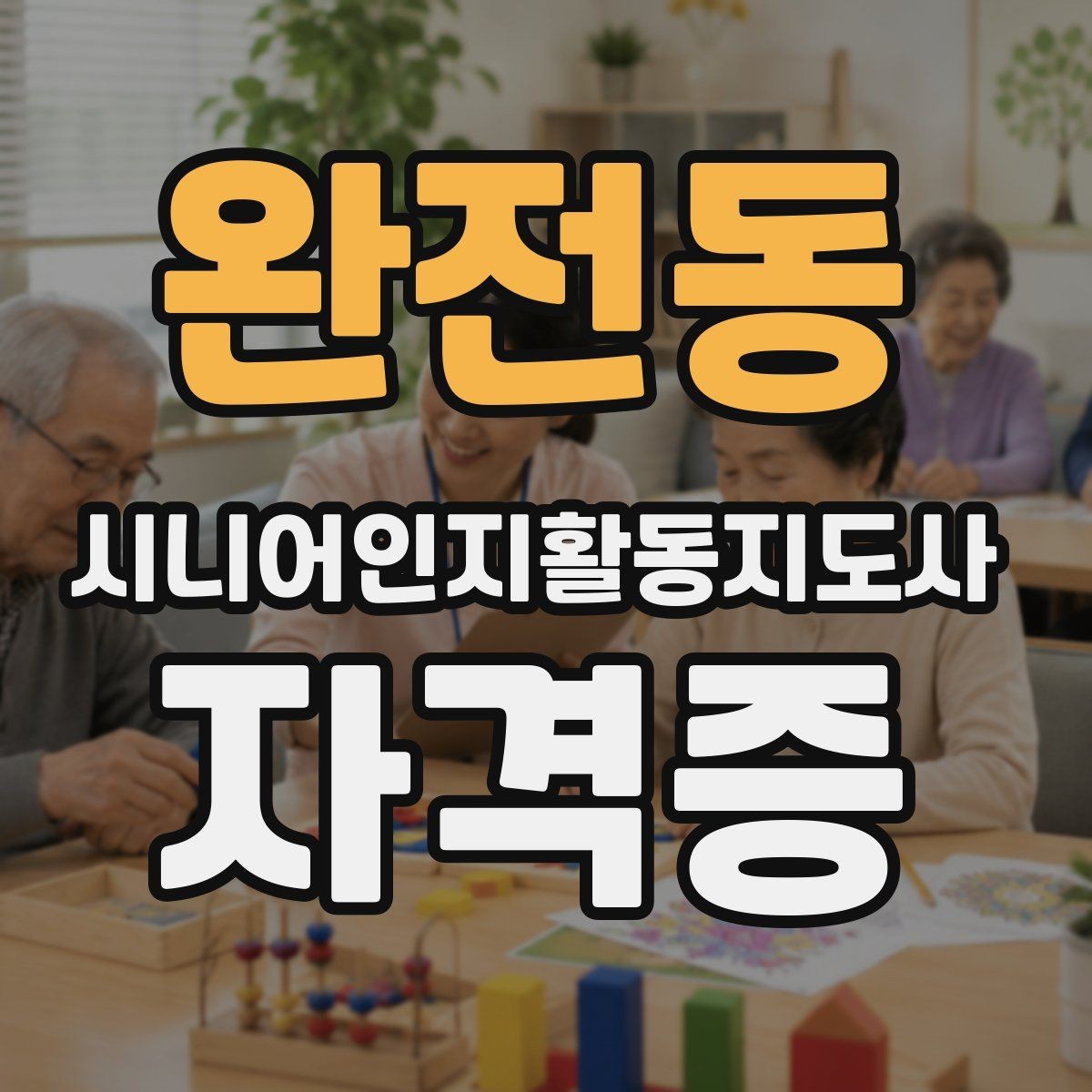 완전동 시니어인지활동지도사 자격증 공부할 때 자주 나오는 개념