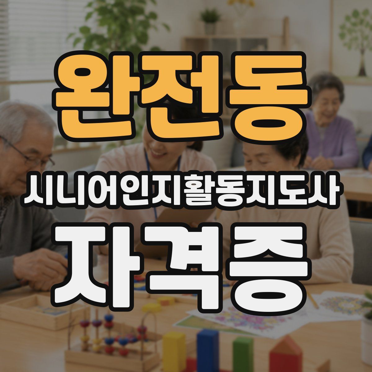완전동 시니어인지활동지도사 자격증