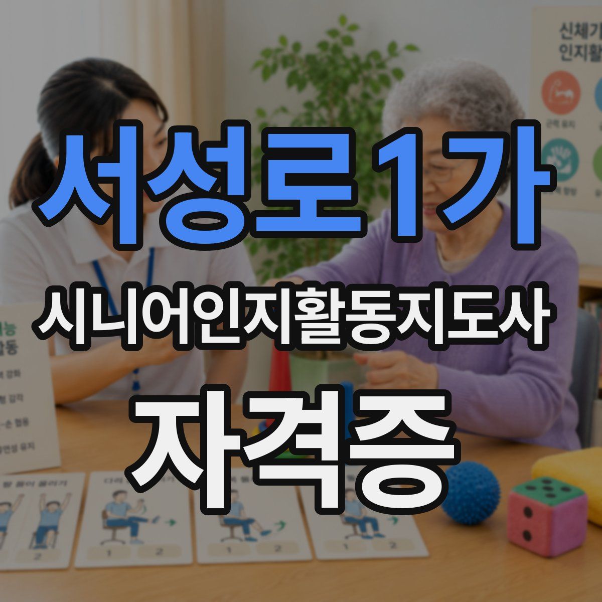 서성로1가 시니어인지활동지도사 자격증