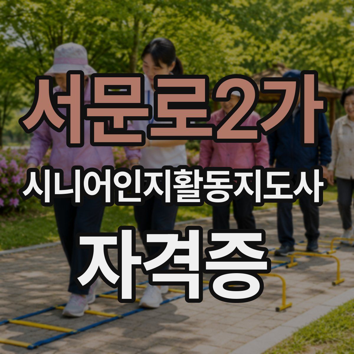 서문로2가 시니어인지활동지도사 자격증