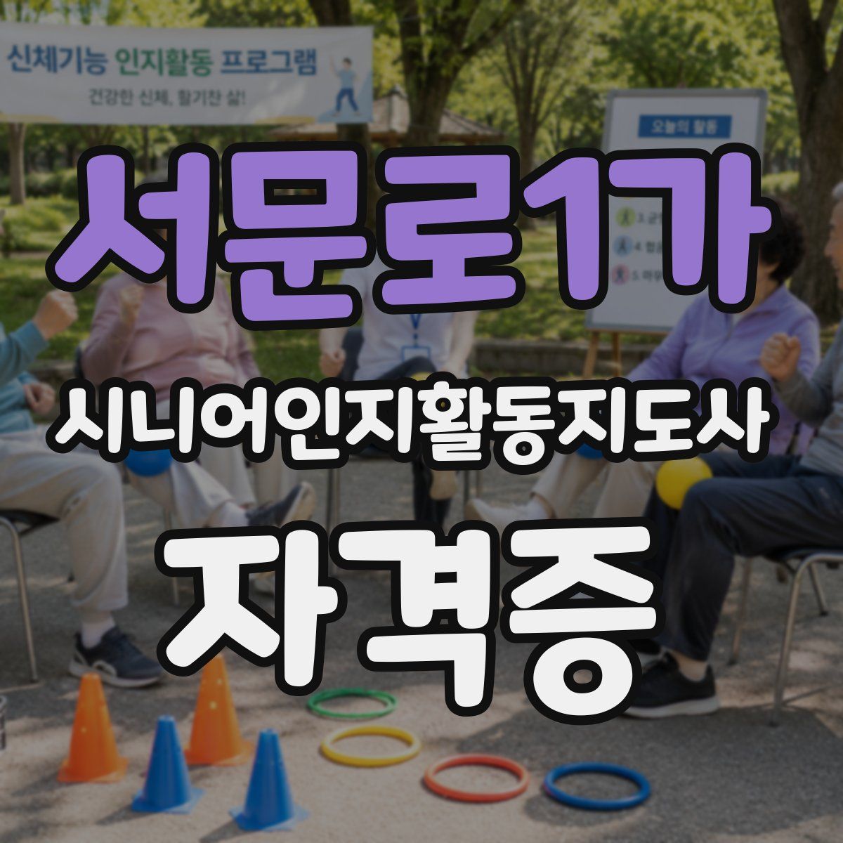 서문로1가 시니어인지활동지도사 자격증