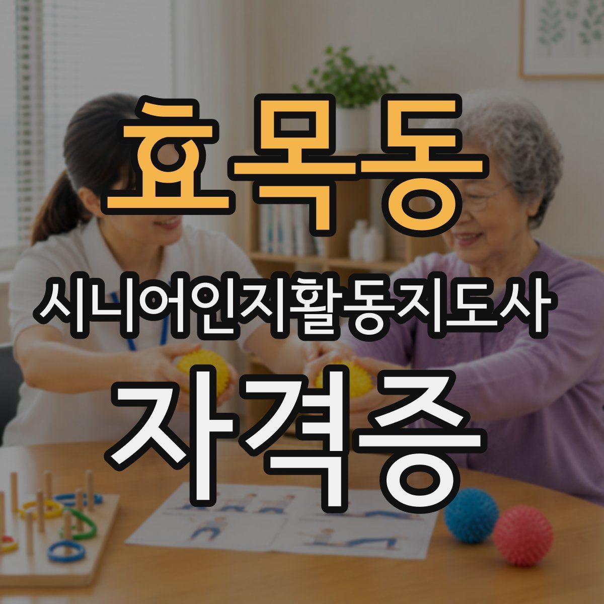 효목동 시니어인지활동지도사 자격증