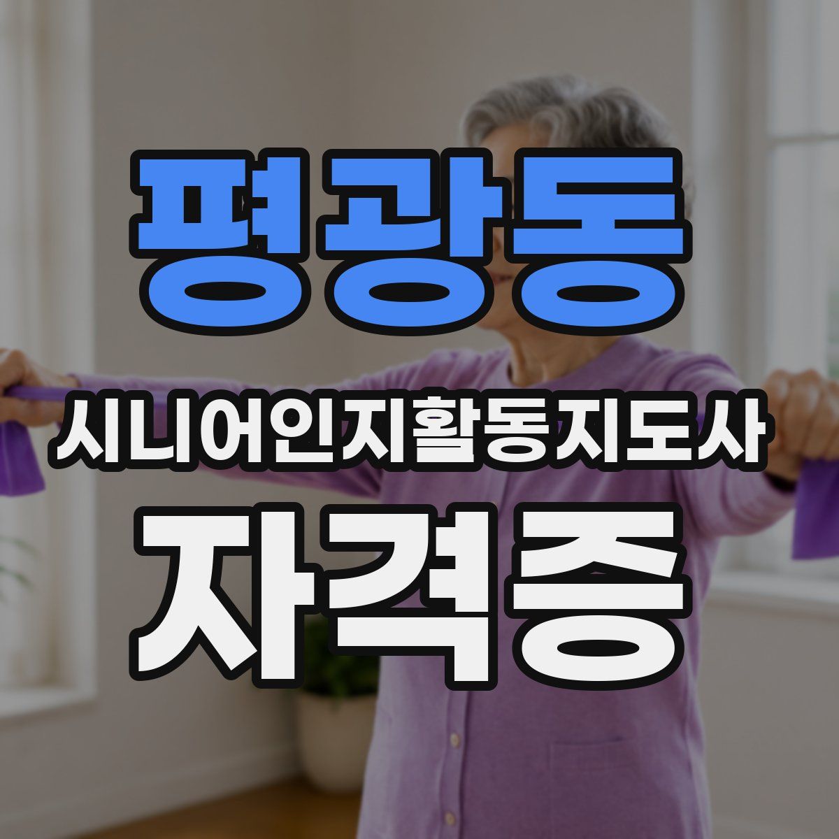 평광동 시니어인지활동지도사 자격증