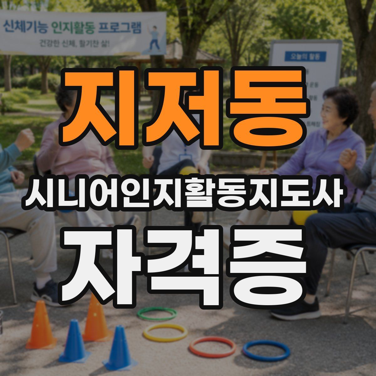 지저동 시니어인지활동지도사 자격증
