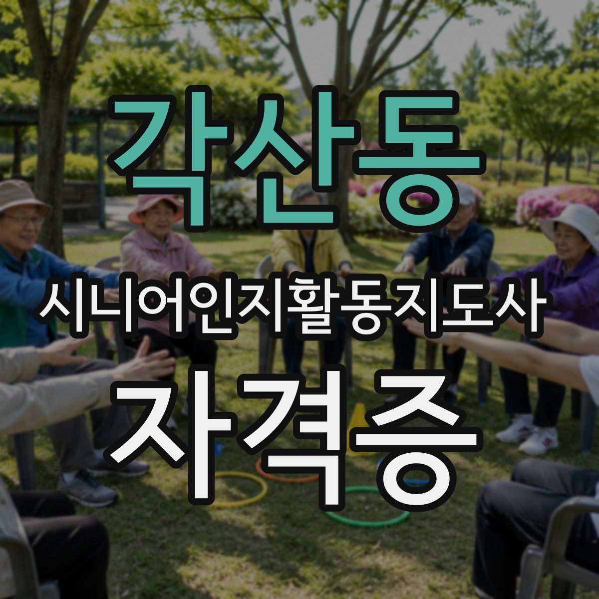 각산동 시니어인지활동지도사 자격증