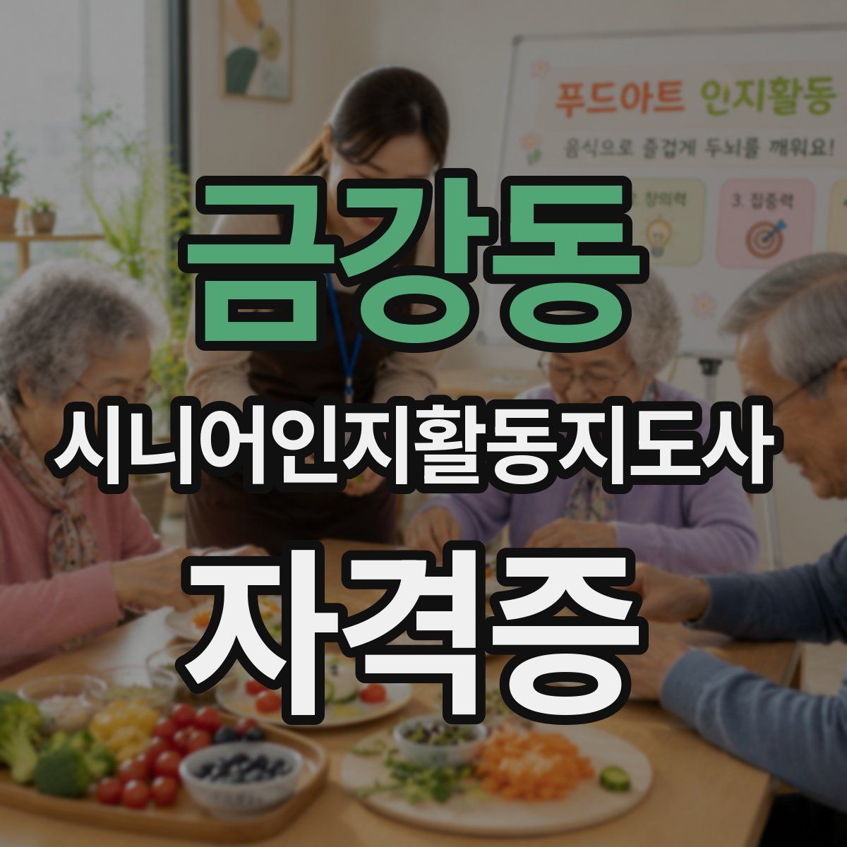 금강동 시니어인지활동지도사 자격증
