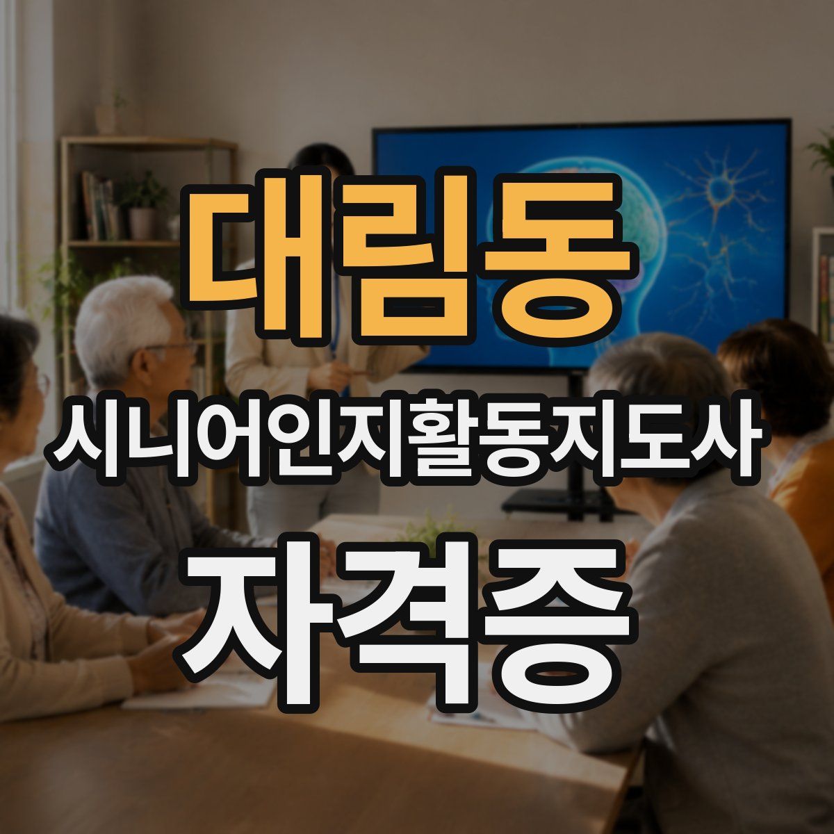 대림동 시니어인지활동지도사 자격증