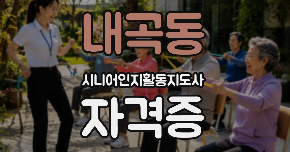 내곡동 시니어인지활동지도사 자격증