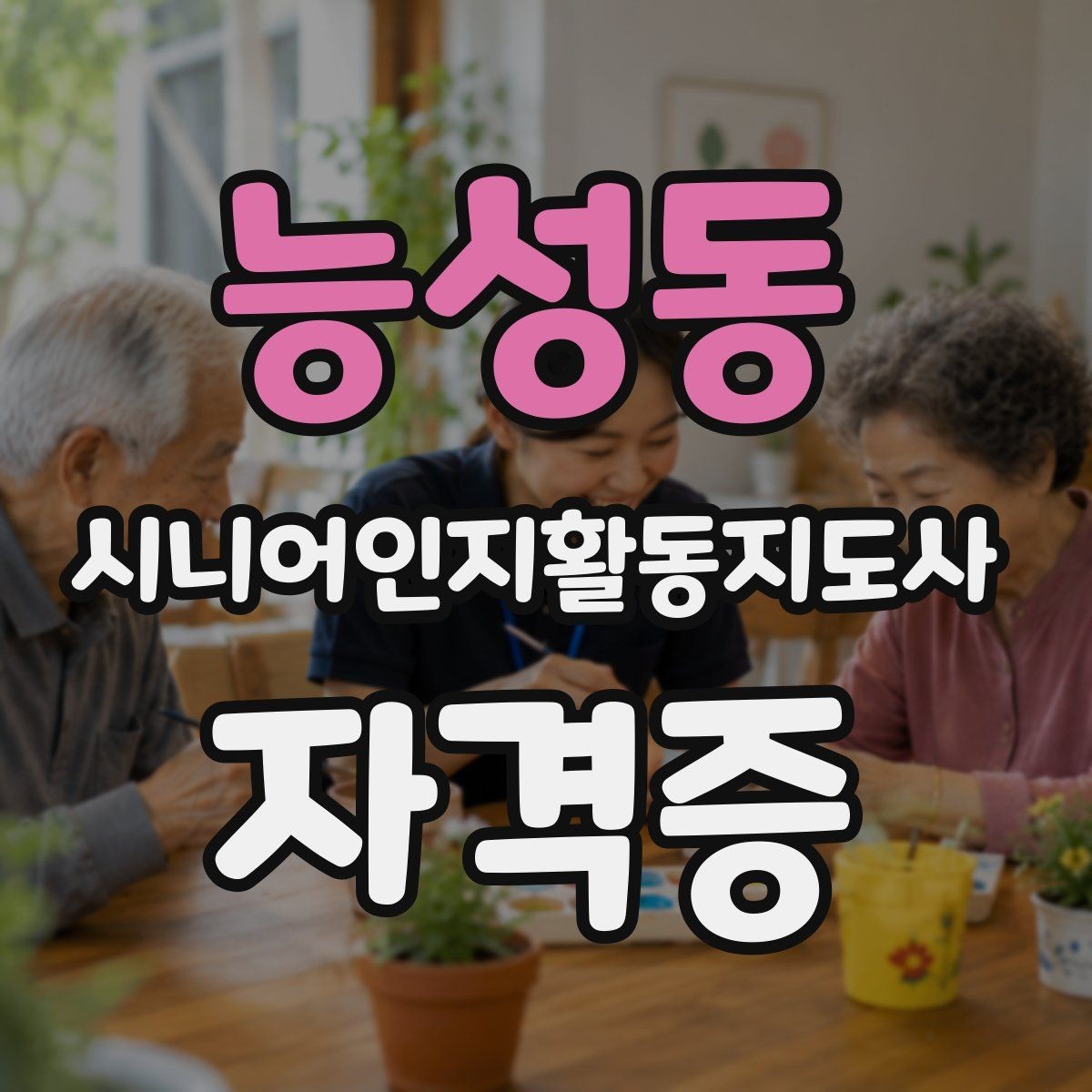 능성동 시니어인지활동지도사 자격증 시험 준비용 핵심 정리표