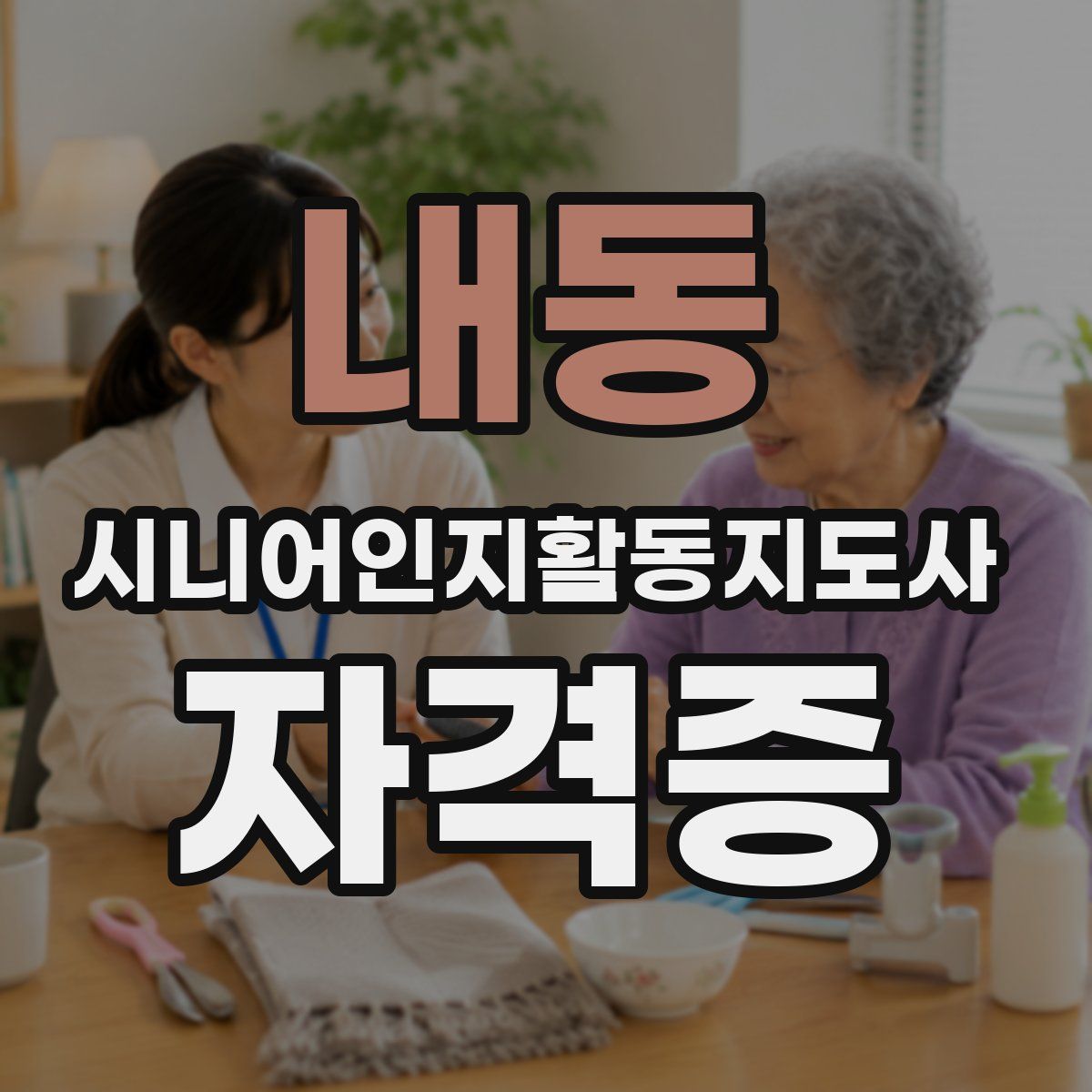 내동 시니어인지활동지도사 자격증