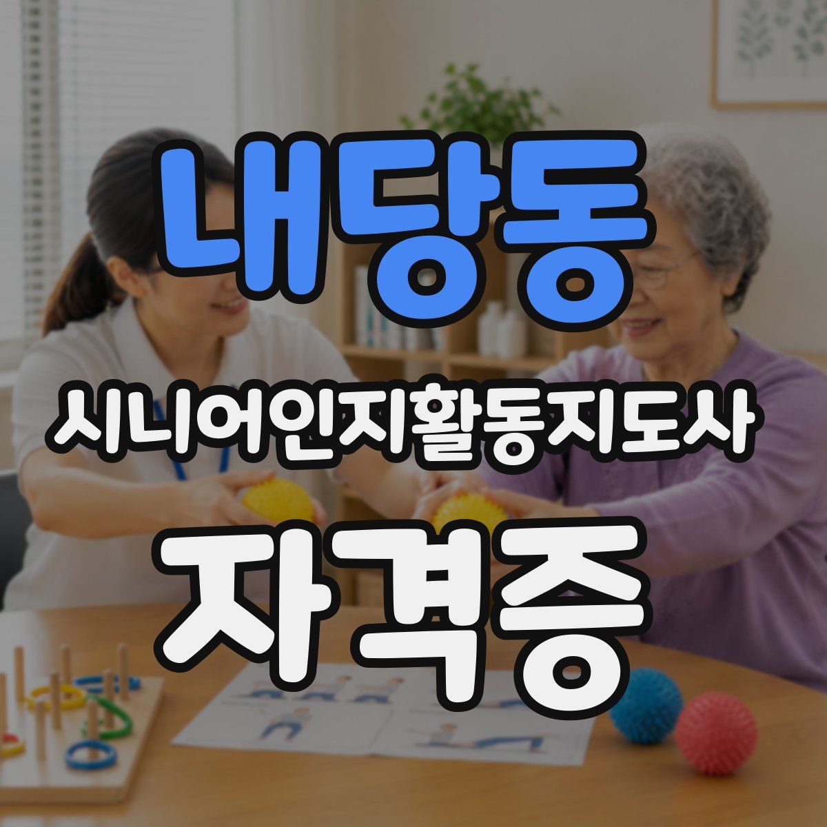 내당동 시니어인지활동지도사 자격증