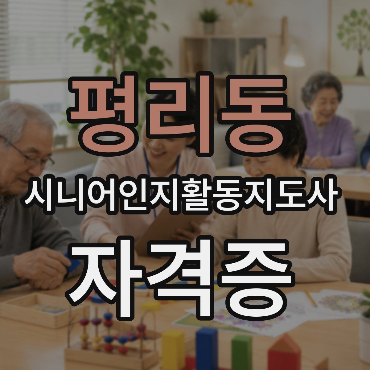 평리동 시니어인지활동지도사 자격증