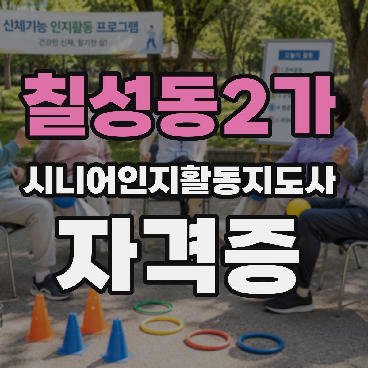 칠성동2가 시니어인지활동지도사 자격증