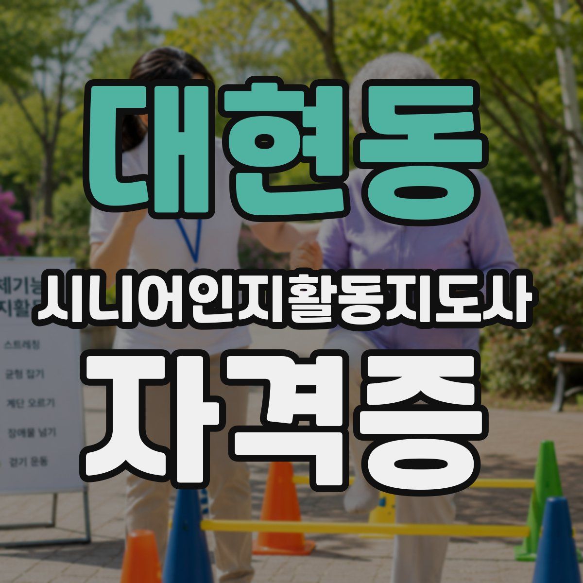 대현동 시니어인지활동지도사 자격증