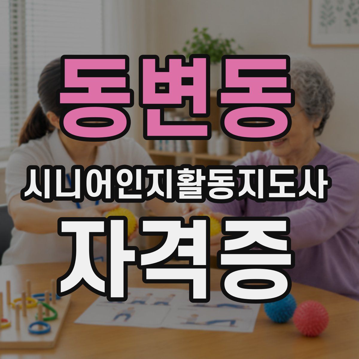 동변동 시니어인지활동지도사 자격증