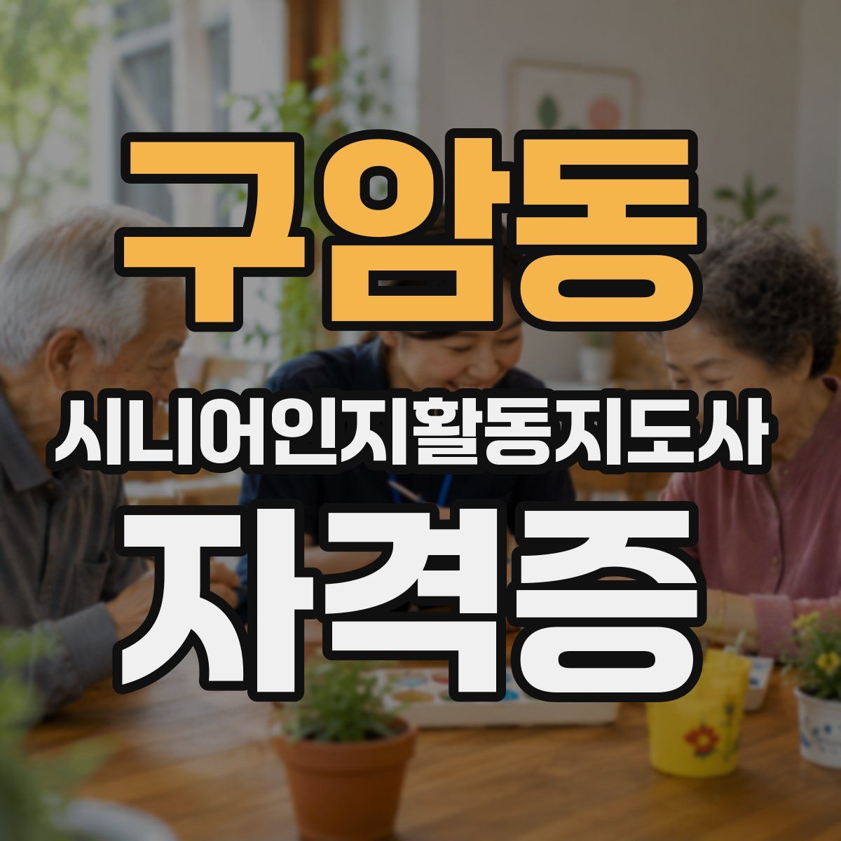 구암동 시니어인지활동지도사 자격증