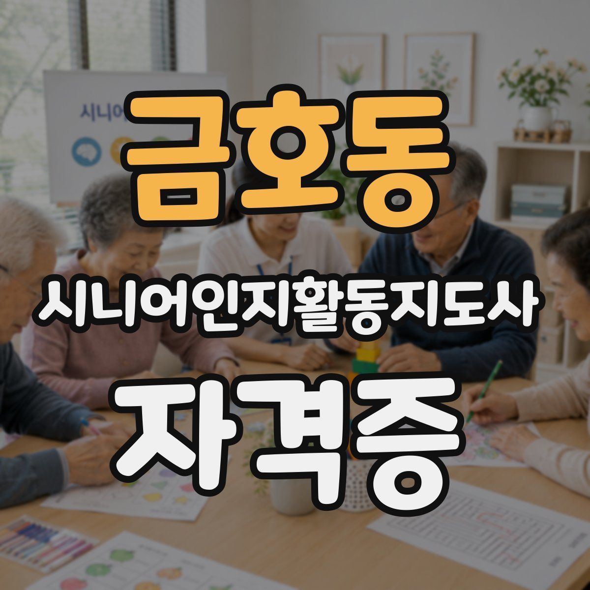 금호동 시니어인지활동지도사 자격증