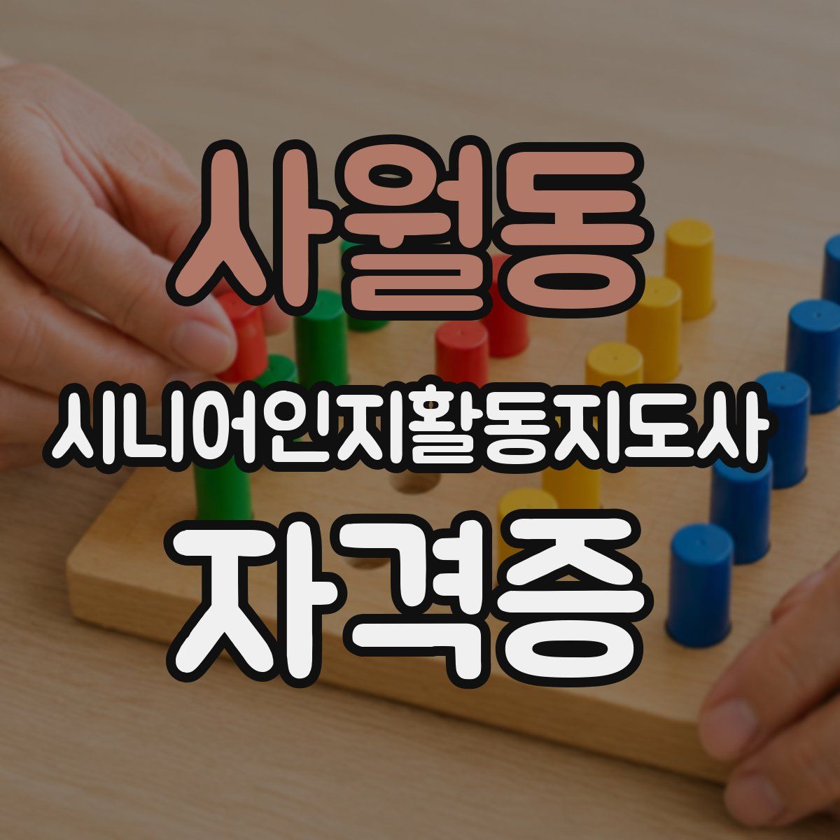 사월동 시니어인지활동지도사 자격증