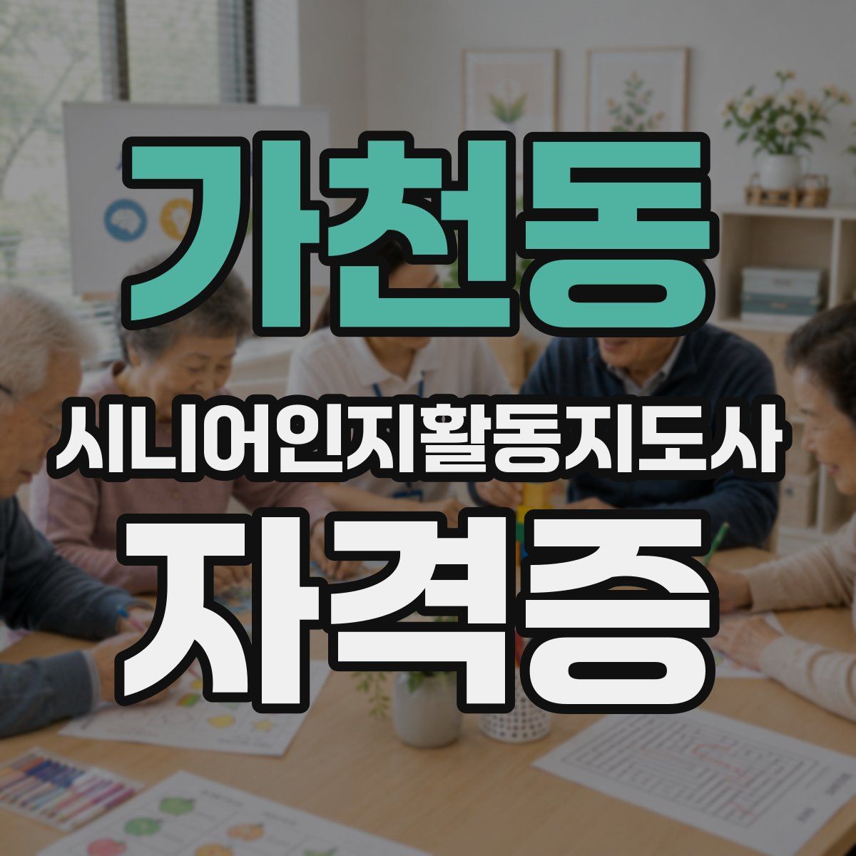 가천동 시니어인지활동지도사 자격증
