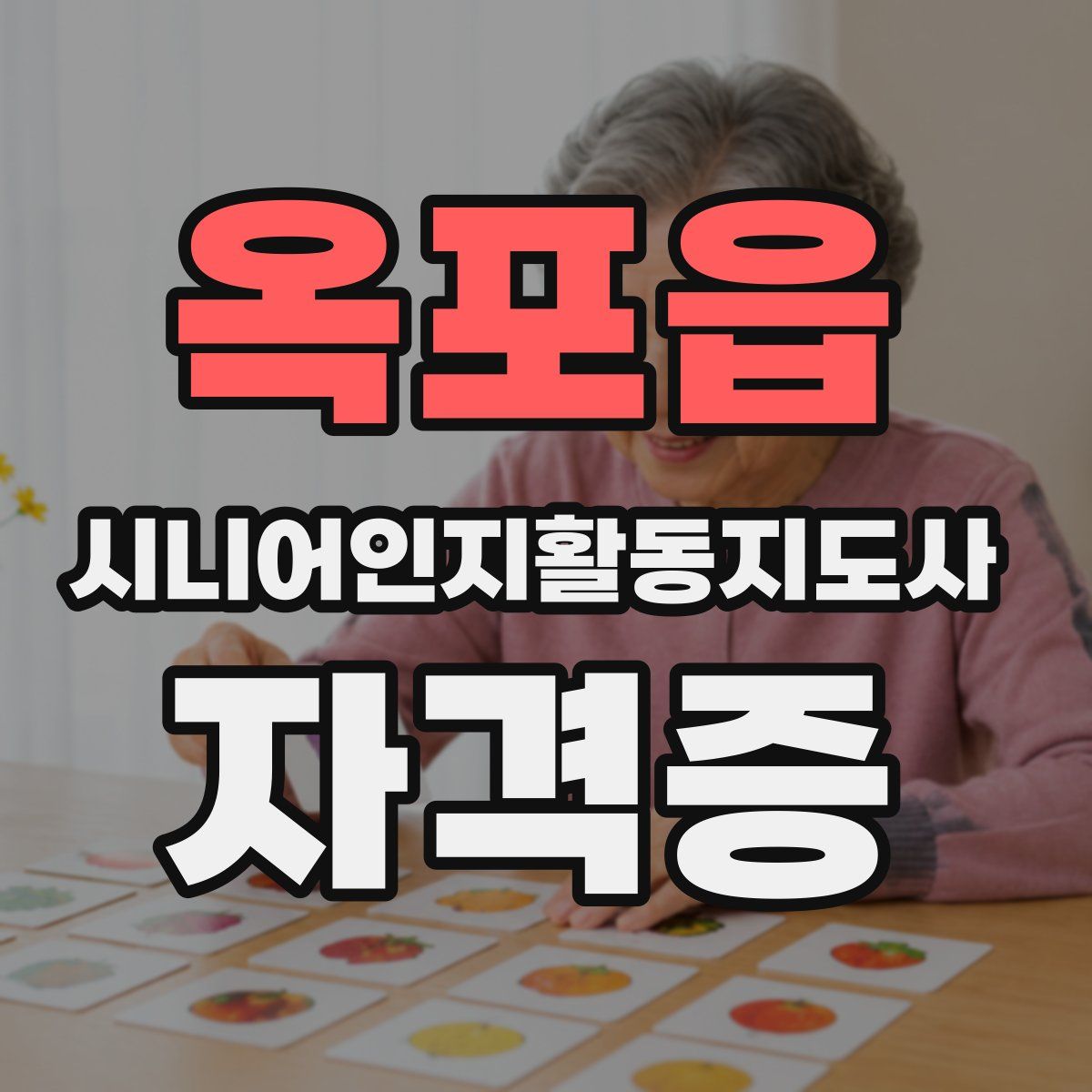 옥포읍 시니어인지활동지도사 자격증